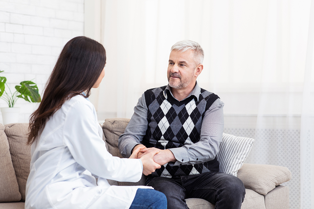 Health protection, family doctor and consultation with medical specialist